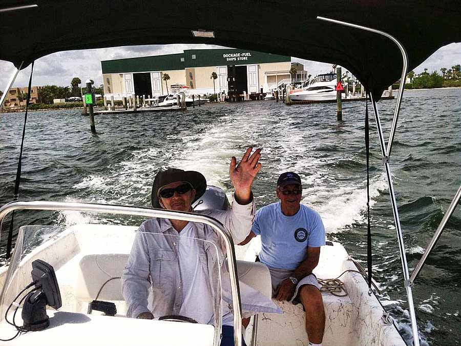 Freedom Boat Club Vero Beach Florida two men on a boat