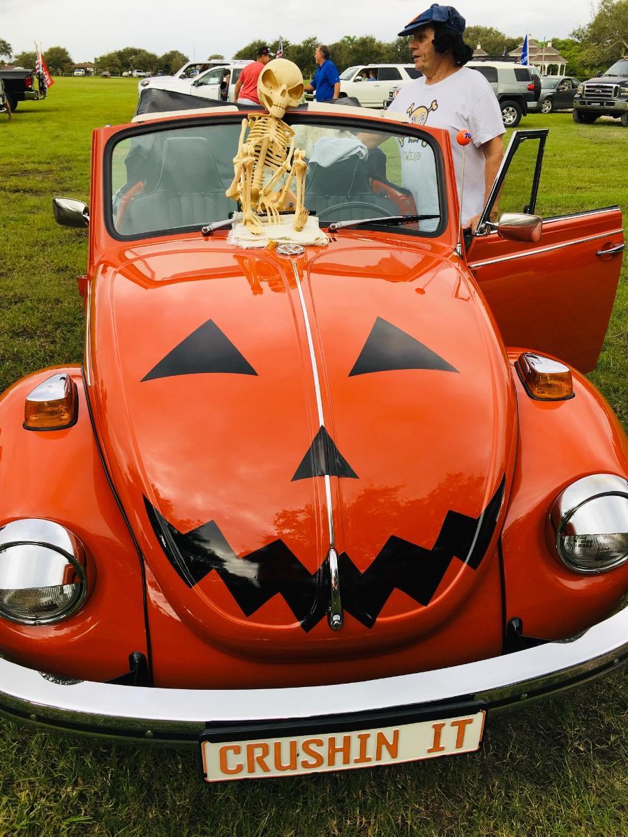 Dressed up Volkswagen for 2020 Halloween Car Parade