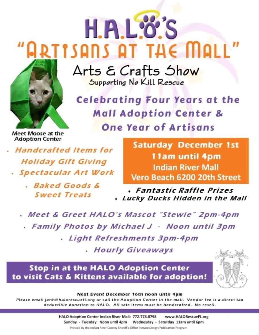 H.A.L.O.’S “Artisans at the Mall” 