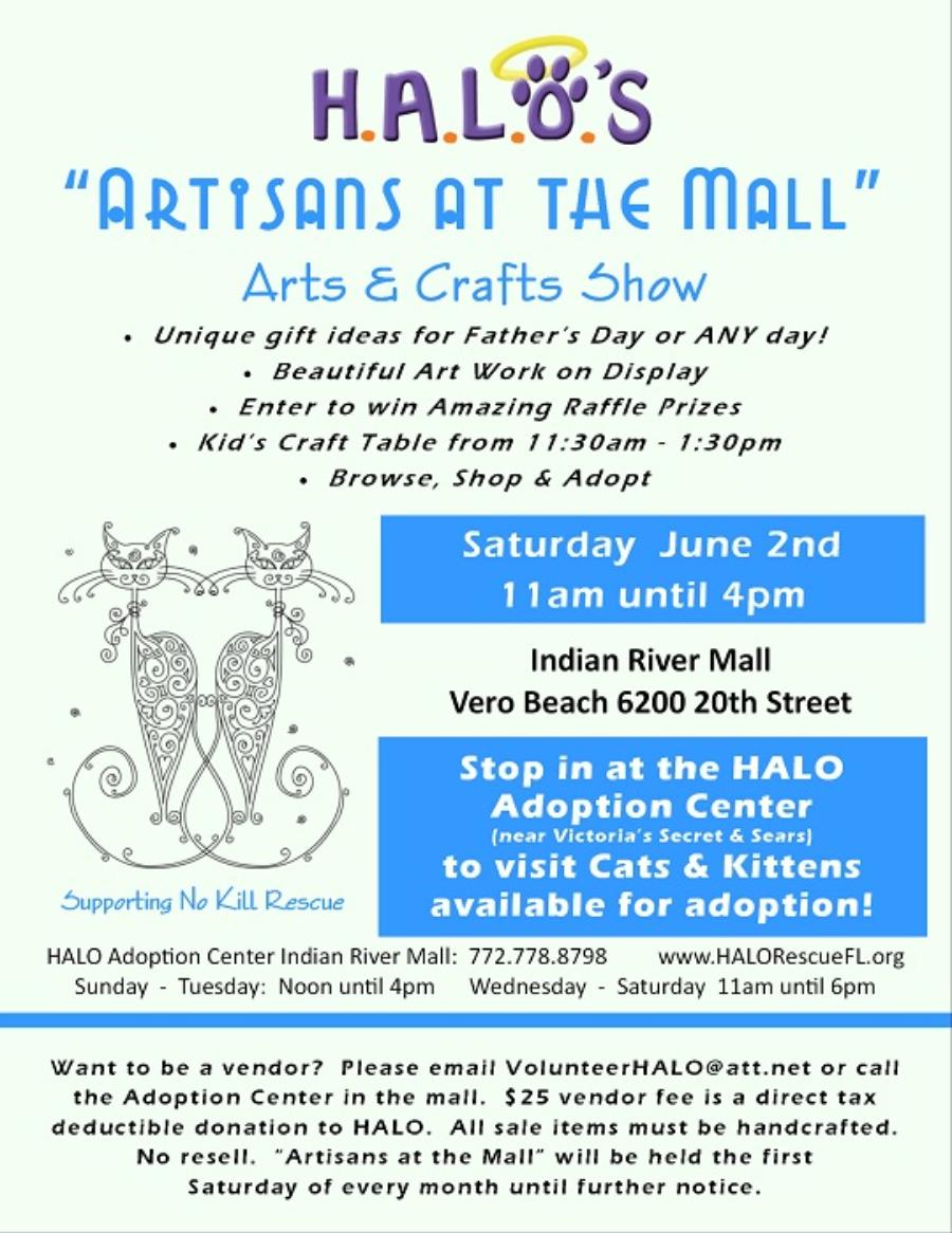 H.A.L.O. ‘S   “ARTISANS AT THE MALL” ARTS & CRAFTS EVENT