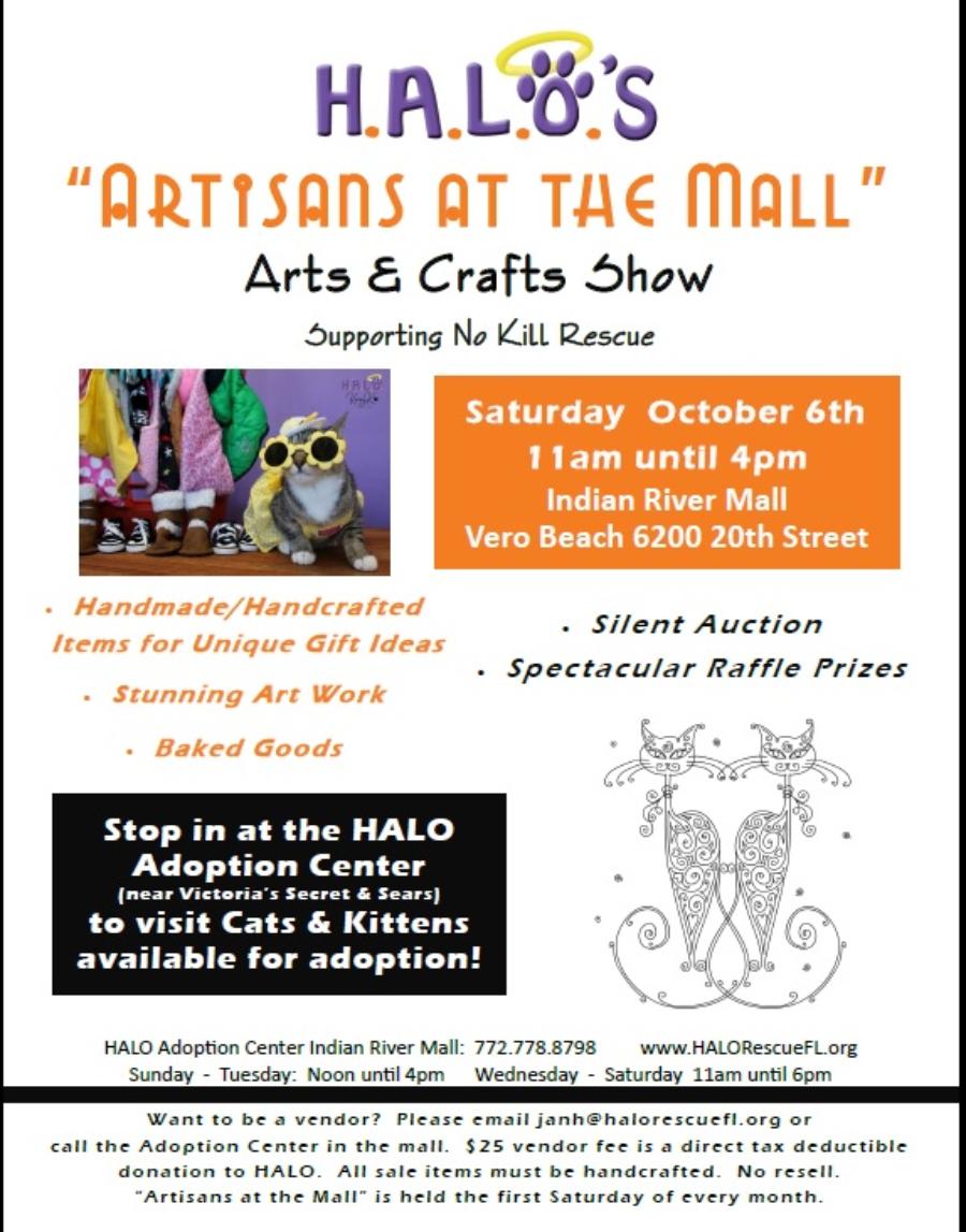 H.A.L.O. ‘S   “ARTISANS AT THE MALL” ARTS & CRAFTS EVENT 