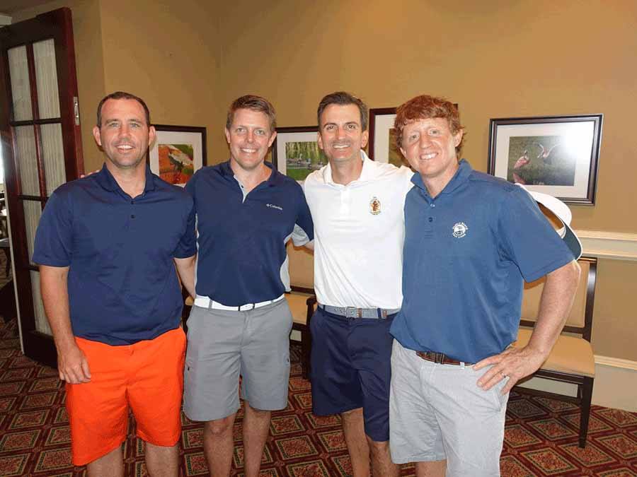 Four men from golf tournament 