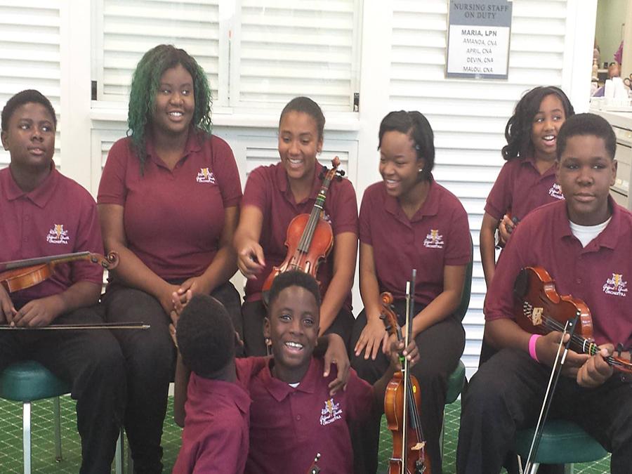 Young orchestra members