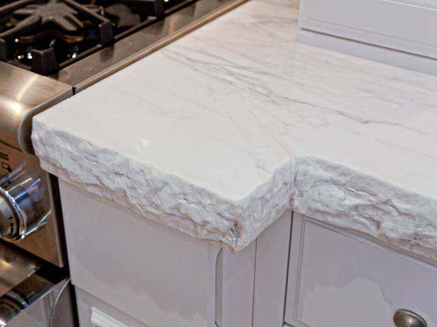 counter top with unfinished edges