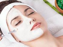 Woman getting facial