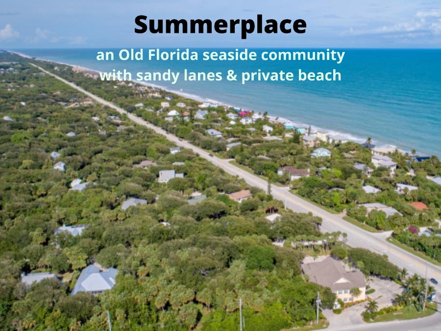 Aerial of Summerplace seaside community on the Atlantic Ocean in Vero Beach Florida